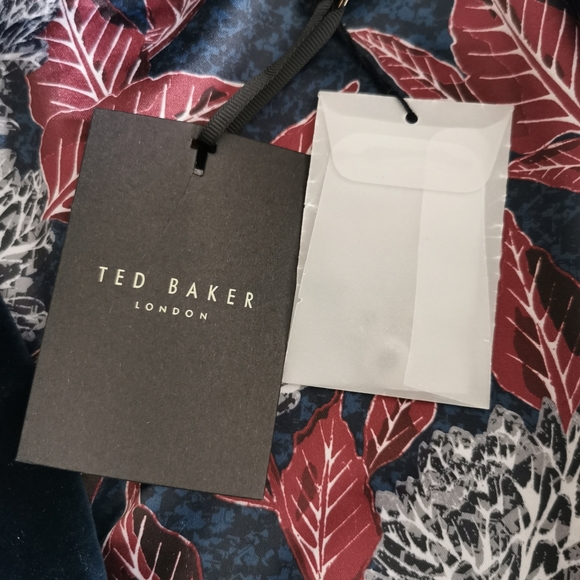 Ted Baker London Blue Velvet Bomber Jacket Size 6 - Picture 9 of 14